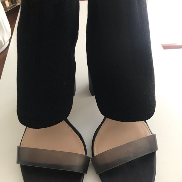 Zara High Heeled Sandals, Stretch Fabric Upper - Picture 3 of 6